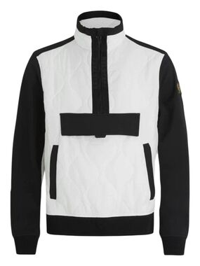 Belstaff AREA Quilted Pullover Chalk Color Block Jacket Size IT 48 / US 38